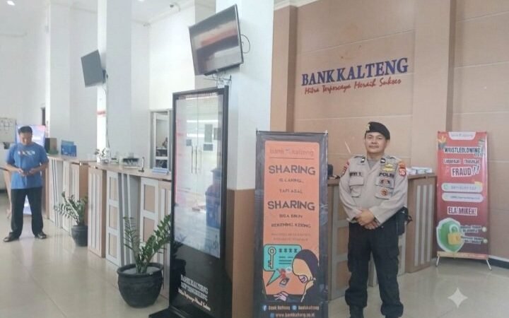 Jelang Akhir Pekan, Satpamobvit Polresta Palangka Raya Perketat Pengamanan Perbankan