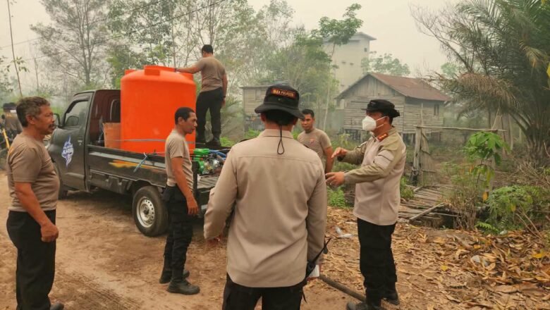 Pantau Karhutla Km 17, Kapolresta Palangka Raya Apresiasi Personel di Lapangan