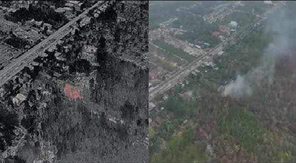 Drone Thermal UPR-BNF Deteksi Titik Panas di Lahan Gambut Pascakebakaran