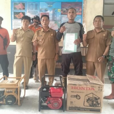 TSAK Petuk Katimpun Dapat Bantuan Mesin Pemadam Portable